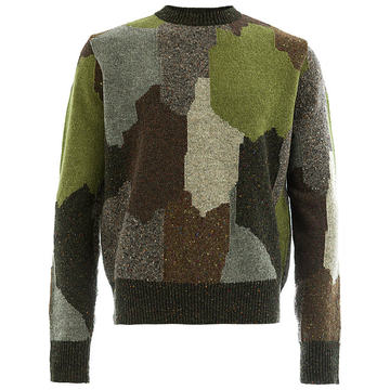 camouflage print jumper