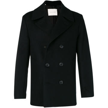short double breasted coat