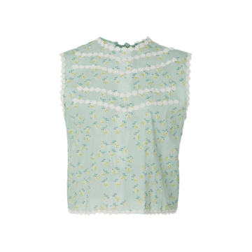 Lace Print Ramie Vest