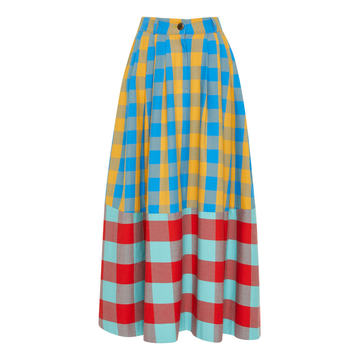 Tulay Checked Cotton Midi