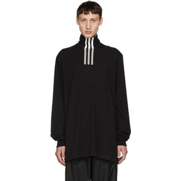 Black 3-Stripe Turtleneck