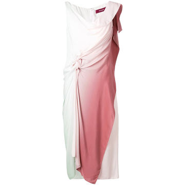 draped gradient dress