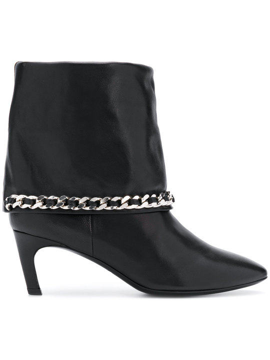 chain embellished ankle boots展示图