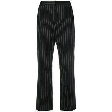 pinstripe cropped trousers