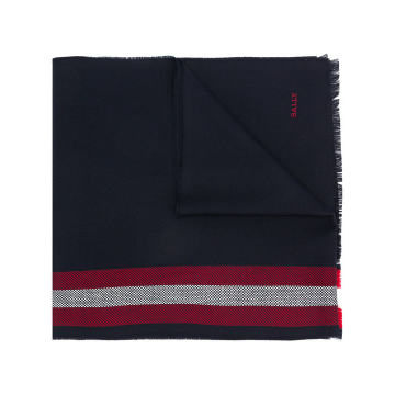 条纹针织围巾