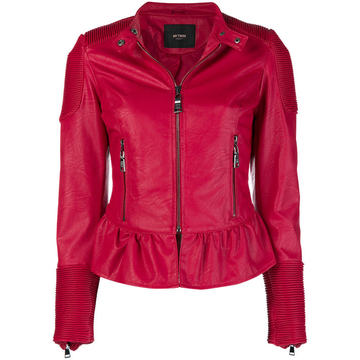 peplum biker jacket