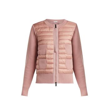 Maglione wool and quilted shell jacket