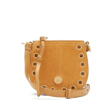 Kriss mini suede and leather cross-body bag