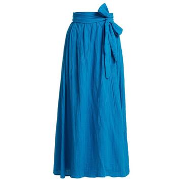 Katrine organic-cotton wrap skirt