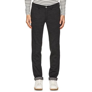 Mélange Wool-Blend Straight Trousers