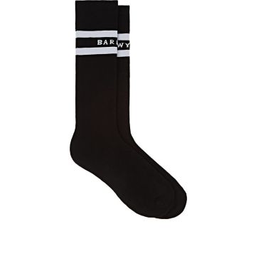 Logo Stretch-Cotton Mid-Calf Socks