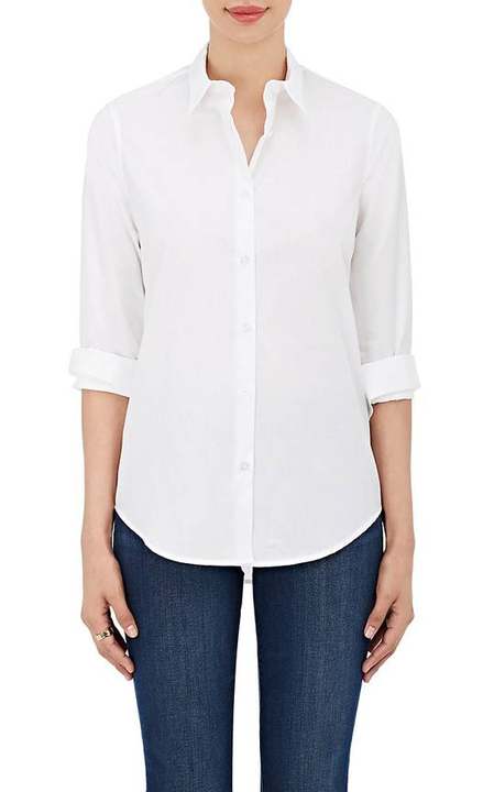 Cotton Poplin Button-Front Shirt展示图