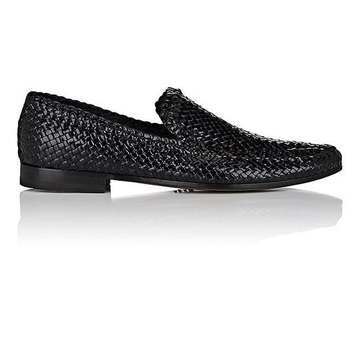 Woven Leather Venetian Loafers