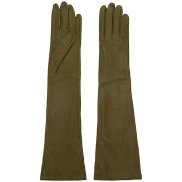 long leather gloves