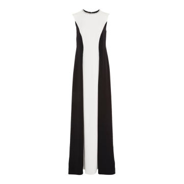 Color Block Silk Gown