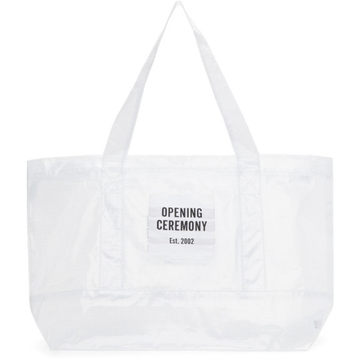 White Transparent Medium Chinatown Tote