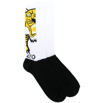 tiger logo printed socks