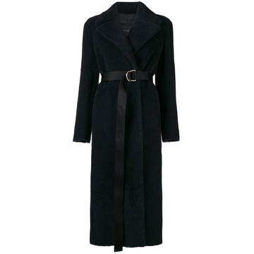 belted fur coat