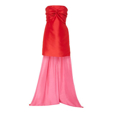 Strapless Silk Mini Dress