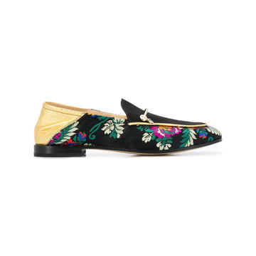 floral embroidered loafers