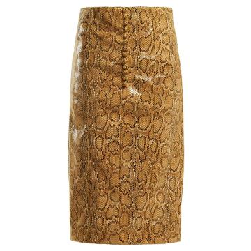 Faux-python pencil skirt