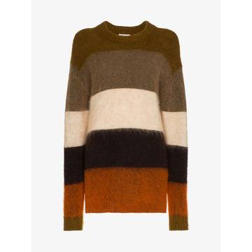 Albah striped wool mohair-blend sweater