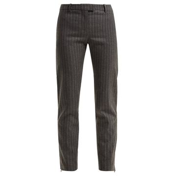 Henri pinstripe wool-blend trousers