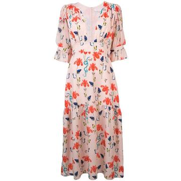 floral print flared dress