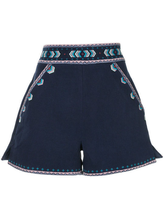 embroidered tailored shorts展示图