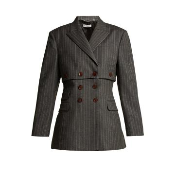 Millett pinstripe virgin wool-blend jacket