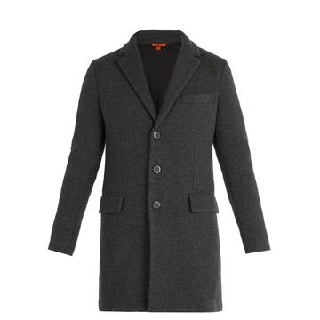 Borella single-breasted wool-blend overcoat