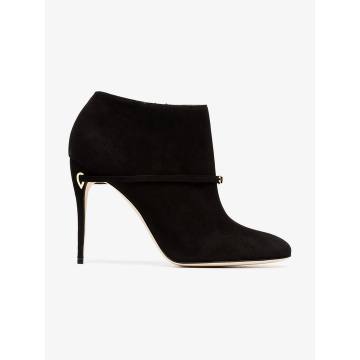 black maurizio 105 suede leather boots