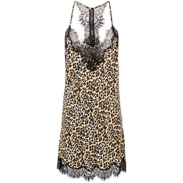 leopard print slip dress