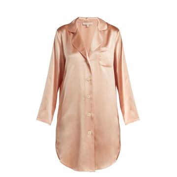 Jillian silk-charmeuse shirtdress