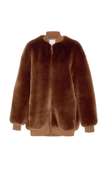 Faux Fur Bomber Jacket展示图