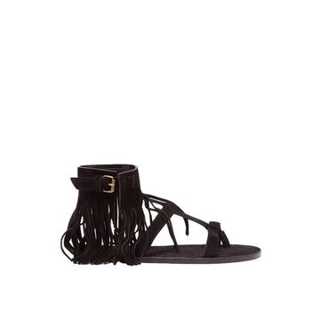 Nino suede fringed T-bar sandals