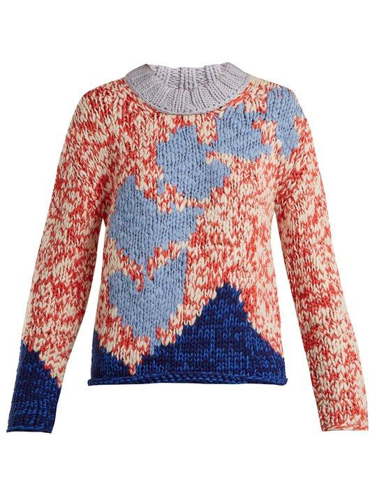 Intarsia-knit sweater展示图