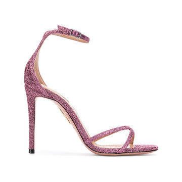 glitter strappy stiletto sandals