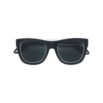 logo arm square frame sunglasses