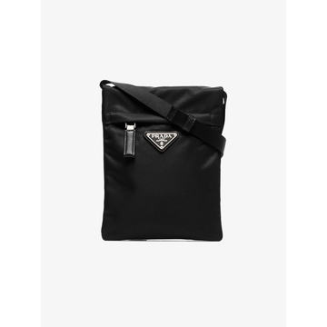 black small nylon cross-body bag