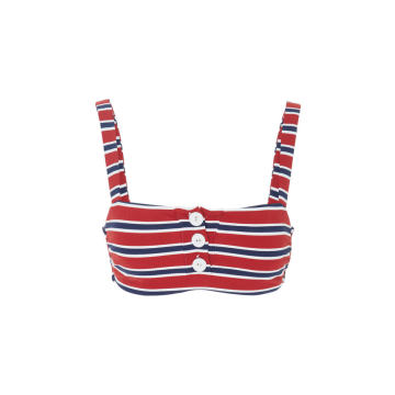 Carolina Striped Bikini Top
