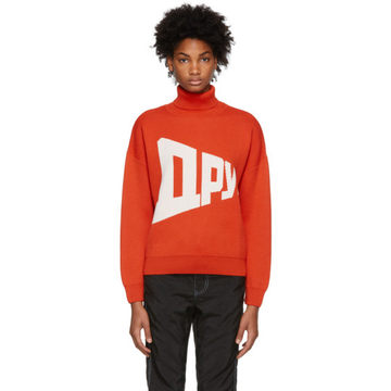 Red Graphic Turtleneck