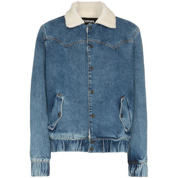 Janis faux shearling collar denim jacket