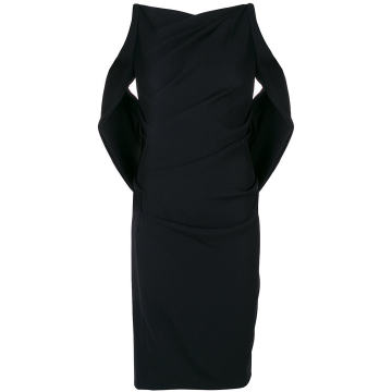 sash detail fitted dress