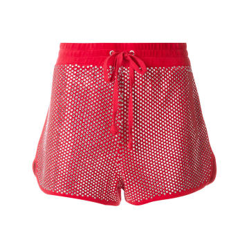 Swarovski embellished velour shorts