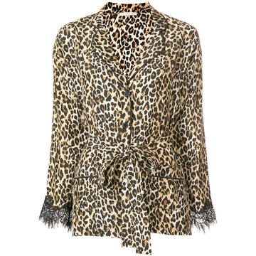 Coco leopard-print pyjama shirt