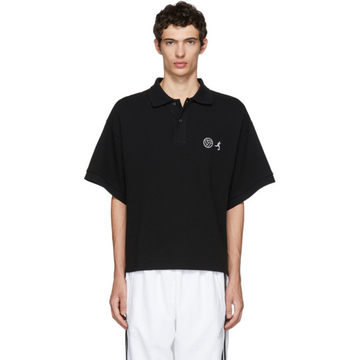 Black Embroidered Polo