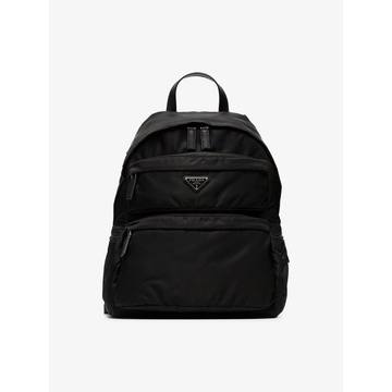 black logo plaque backpack