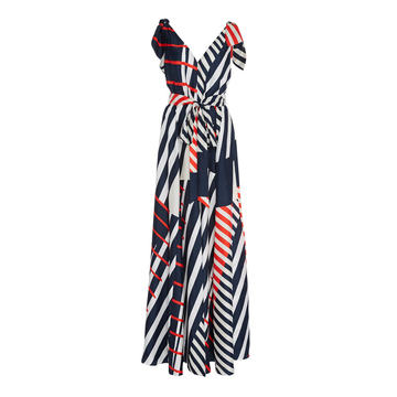 Stripe Silk Gown