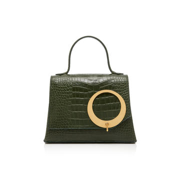 Harriet Croc-Embossed Leather Bag